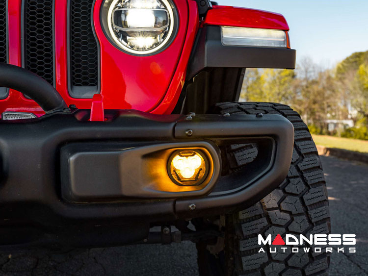 Jeep Wrangler JL LED Fog Light Kit - 4Banger Series - Morimoto - NCS/Wide/Yellow